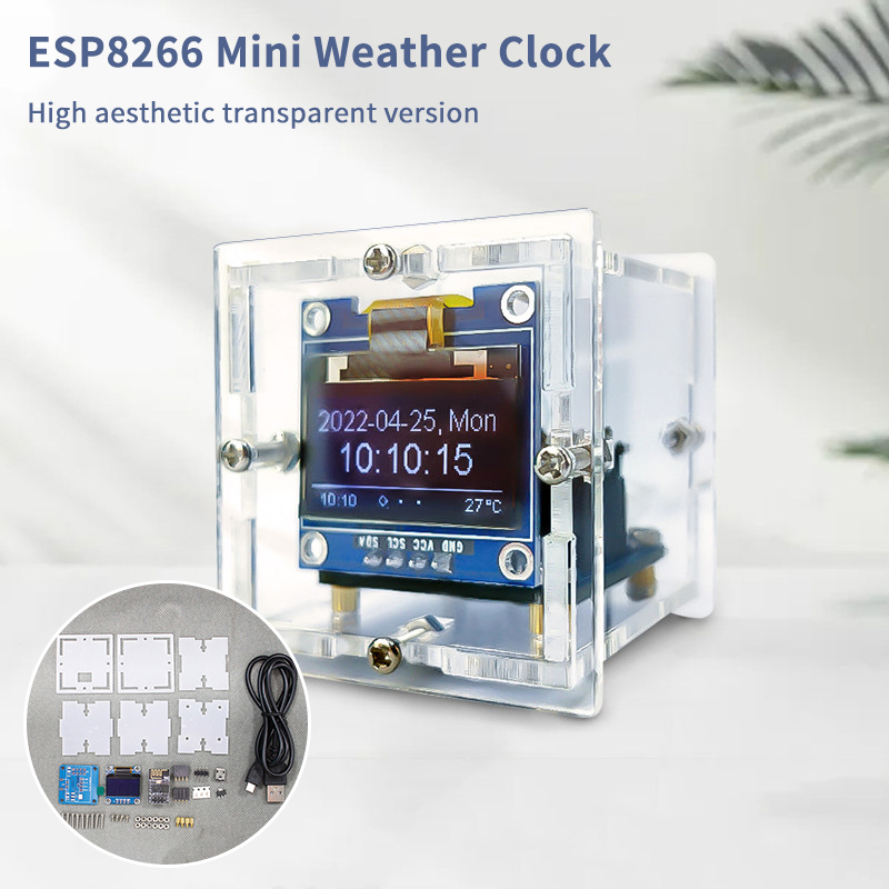 ESP8266 Mini Weather Clock Kit - Diy Electronics Project Kit 评论和价格