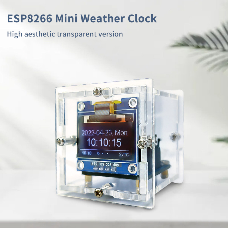 ESP8266 Mini Weather Clock Kit - Diy Electronics Project Kit 评论和价格