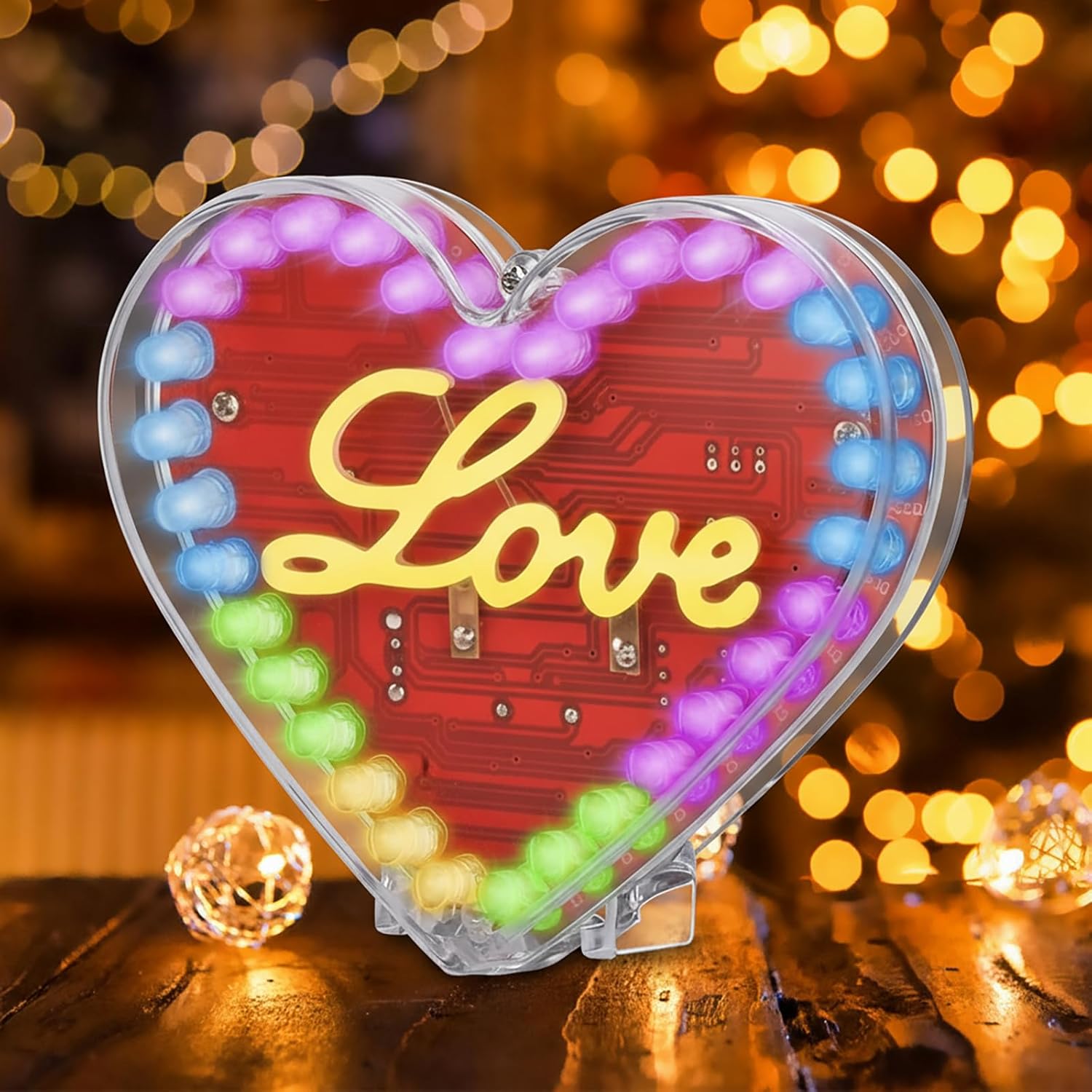 Heart Shaped LED Soldering Kit - Diy Electronics Filament 评论和价格