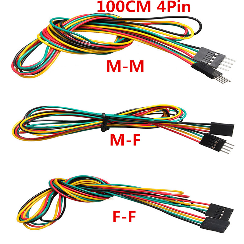 10pcs/lot 4pin 100cm M-M / M-F - Diy Electronics Breadboard 评论和价格
