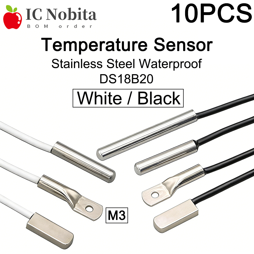 10PCS DS18B20 Stainless Steel  - Ds18B20 Temperature Sensor 评论和价格