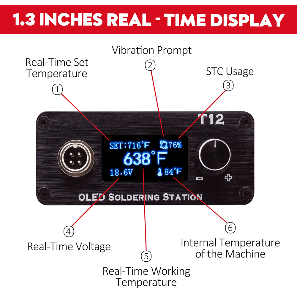 OLED T12 Soldering Iron Statio - Useful Diy Electronics 评论和价格