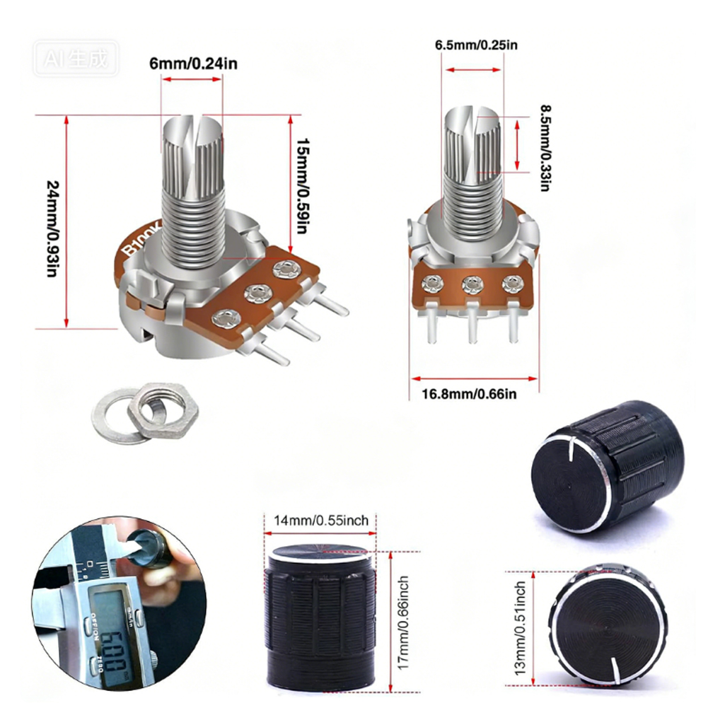84 Piece Potentiometer Kit 1K  - Diy Guitar Electronics Kit 评论和价格