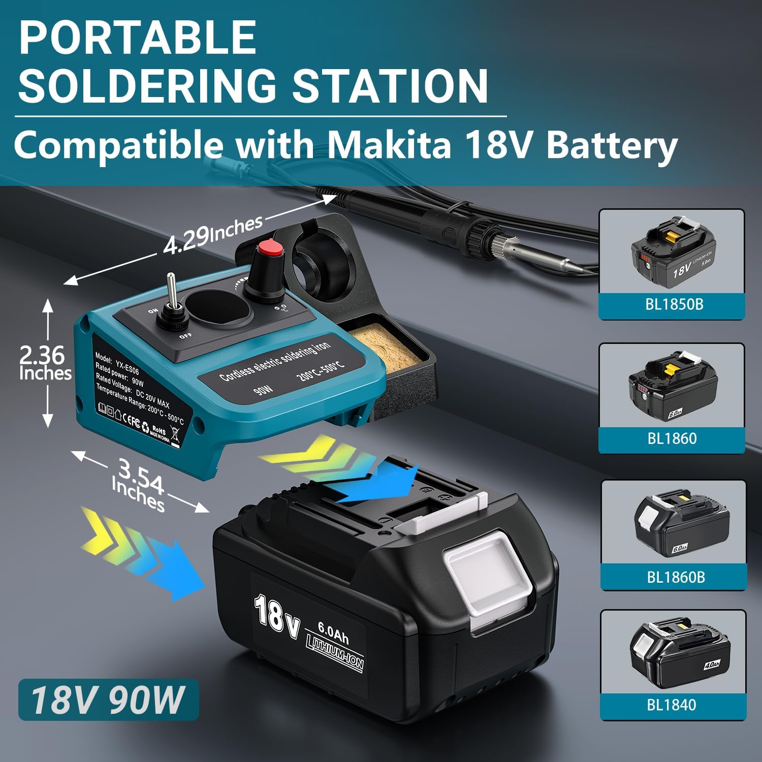 90W LED Digital Cordless Solde - Useful Diy Electronics 评论和价格