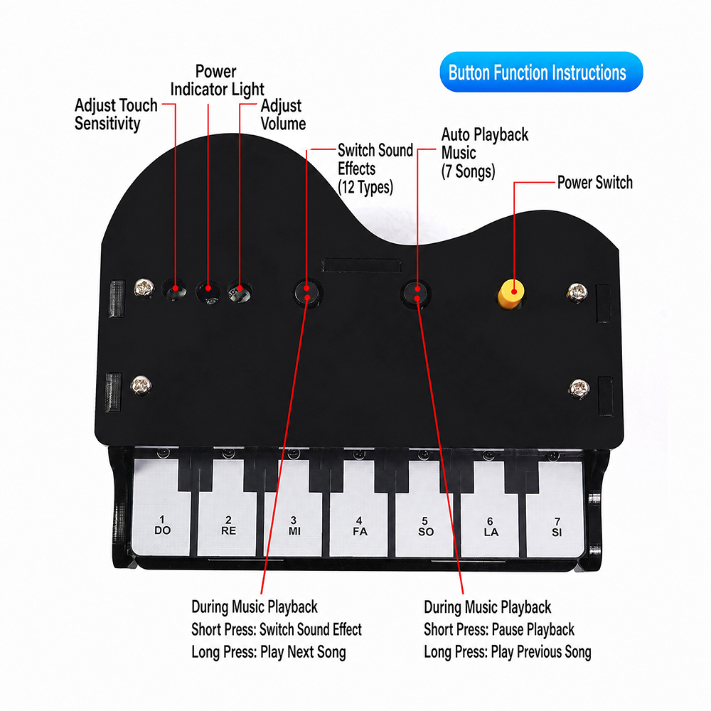 DIY Electronic Keyboard Kit 7  - Diy Guitar Electronics Kit 评论和价格