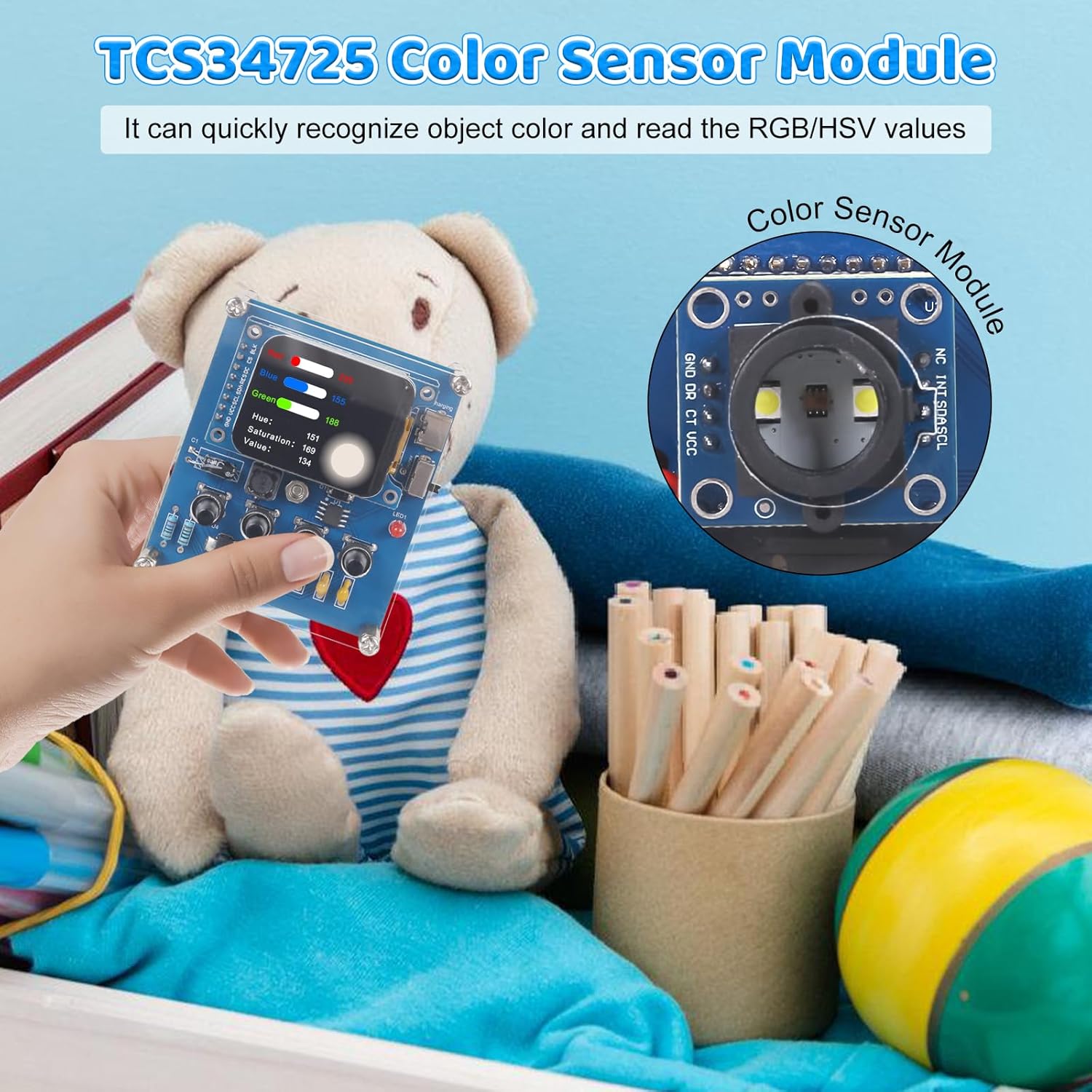 DIY Color Recognition Solderin - Diy Electronics Learning Kit 评论和价格