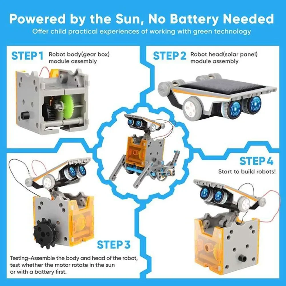 13 in 1 Solar Powered Robot Sc - Useful Diy Electronics 评论和价格